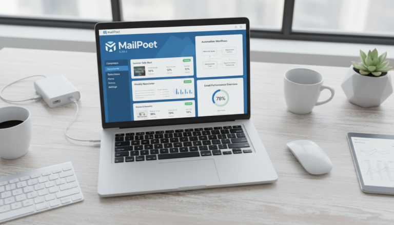 Painel MailPoet 5.22.3, email marketing, automação, newsletters, WordPress