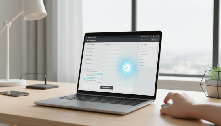 Página de checkout do WooCommerce com campos personalizados do Checkout Field Manager 7.9.1