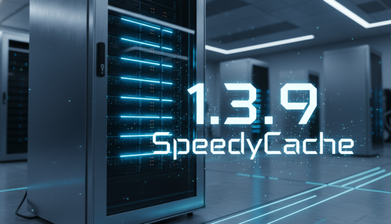 Servidor otimizado com SpeedyCache 1.3.9 para velocidade de site
