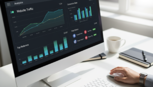 Interface do PixelYourSite 11.2.0.5 com gráficos de dados e ícones de pixels de rastreamento
