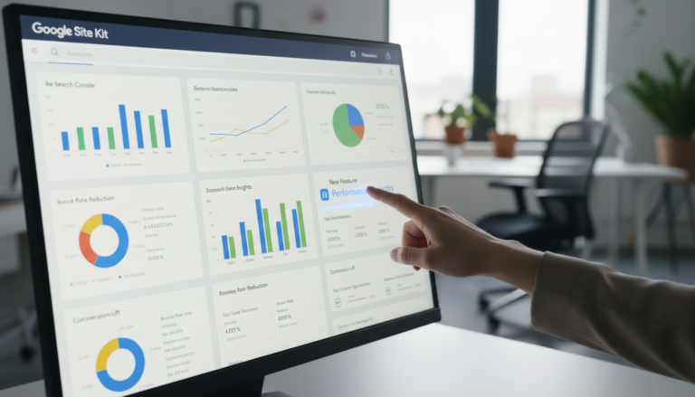 Captura de tela do Site Kit do Google 1.178.0 com gráficos de análise de dados