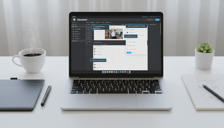 Elementor 4.0.9, interface de design, construtor de páginas, WordPress, desenvolvimento web, ferramentas de criação, atualização Elementor, site building