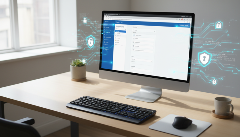 Interface do Ninja Forms 3.14.3 com destaque para a versão e otimizações de formulários