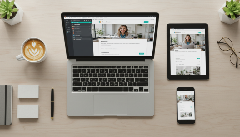 Interface do Elementor com Premium Addons 4.11.76 e dispositivos digitais