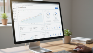 Painel do Site Kit do Google 1.179.0 com gráficos de tráfego e desempenho